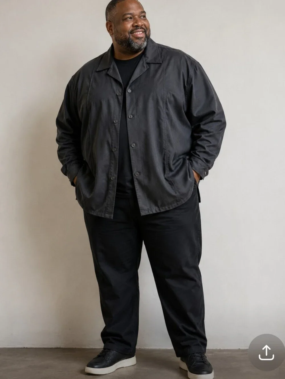New Steve Harvey XXL 2XL Celebrity Edition Black Shirt Jacket